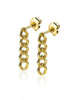 Zinzi zilveren oorhangers 14K geel verguld 20mm gourmet schakels ZIO2185G, exclusief en kwalitatief hoogwaardig. Ontdek nu!
