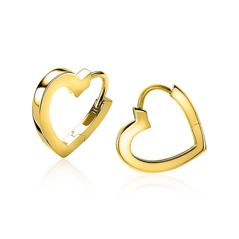 ZINZI Verguld Zilveren Oorbellen 18mm geel - ZIO2195G