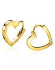 Zinzi zilveren oorringen 14K geel verguld 18mm open hartvorm ZIO2195G, exclusief en kwalitatief hoogwaardig. Ontdek nu!