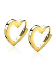 Zinzi zilveren oorringen 14K geel verguld 18mm open hartvorm ZIO2195G, exclusief en kwalitatief hoogwaardig. Ontdek nu!