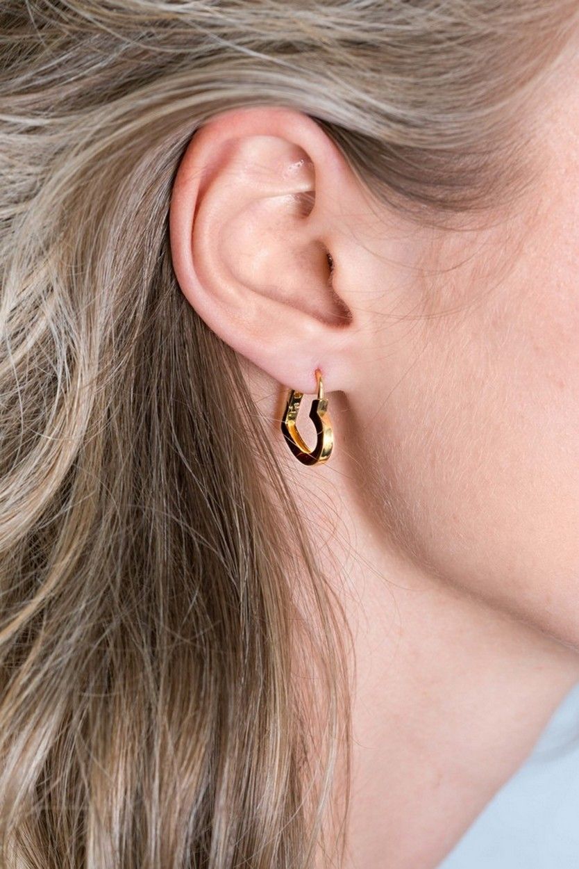 ZINZI Verguld Zilveren Oorbellen 18mm geel - ZIO2195G
