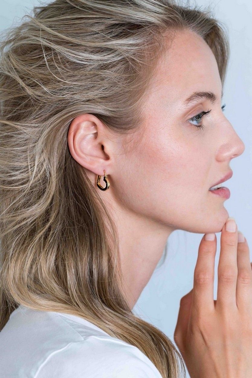ZINZI Verguld Zilveren Oorbellen 18mm geel - ZIO2195G