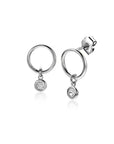 Zinzi zilveren oorstekers 13mm ronde hanger witte zirkonia ZIO2200, exclusief en kwalitatief hoogwaardig. Ontdek nu!