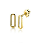 Zinzi zilveren oorstekers 14K geel verguld 14mm ovaal glad ZIO2210G, exclusief en kwalitatief hoogwaardig. Ontdek nu!