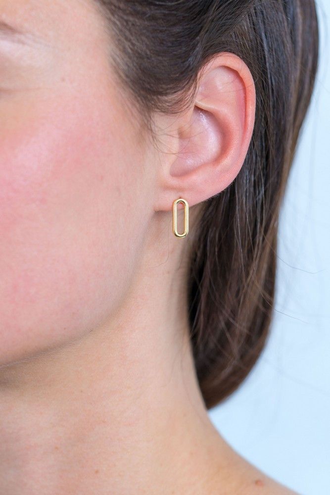 ZINZI Verguld Zilveren Oorknoppen 14mm geel oorbellen - ZIO2210G
