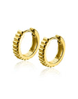 Zinzi zilveren luxe oorringen extra 14K geel verguld geribbeld 16mm ZIO2245, exclusief en kwalitatief hoogwaardig. Ontdek nu!