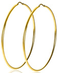 Zinzi zilveren oorringen 14K geel verguld glad 65x2mm rond ZIO438G, exclusief en kwalitatief hoogwaardig. Ontdek nu!