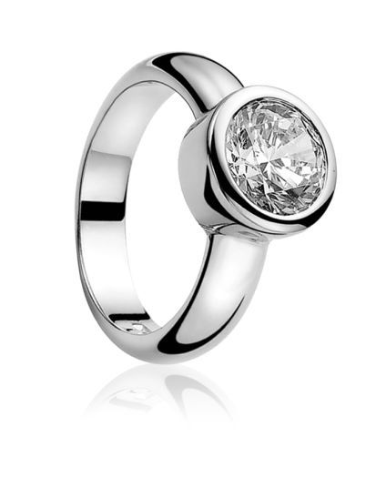 Zinzi zilveren ring wit ZIR050, exclusief en kwalitatief hoogwaardig. Ontdek nu!