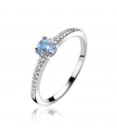 ZINZI Zilveren Ring blauw - ZIR1081B-62