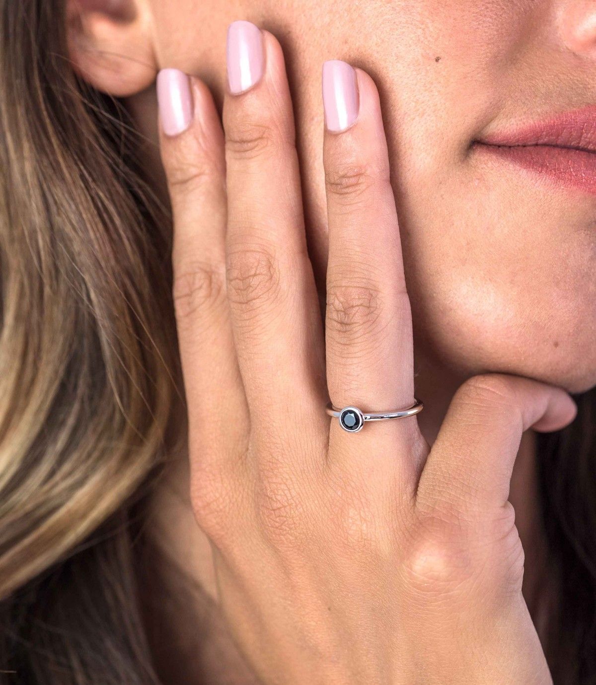 ZINZI Zilveren Ring zwart - ZIR1298Z