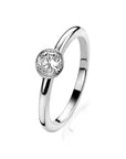 Zinzi zilveren aanschuifring rond wit ZIR1298, exclusief en kwalitatief hoogwaardig. Ontdek nu!