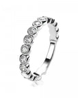 Zinzi zilveren aanschuifring met ronde witte zirkonia's ZIR1311, exclusief en kwalitatief hoogwaardig. Ontdek nu!