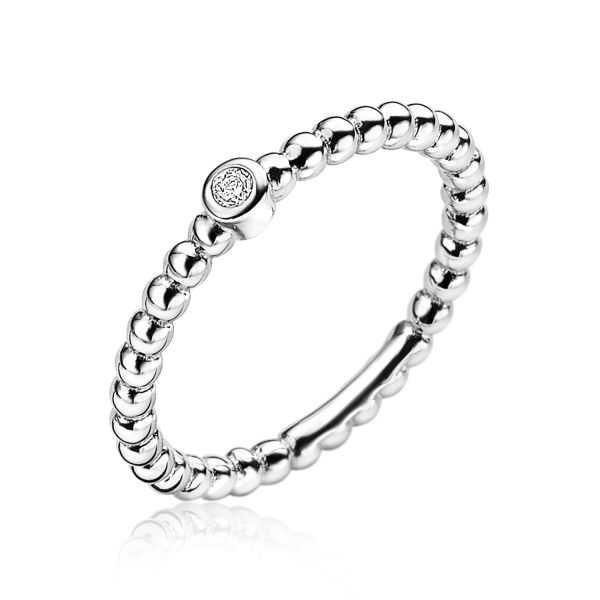 ZINZI Zilveren Ring met Witte Zirkonia - ZIR1672-54