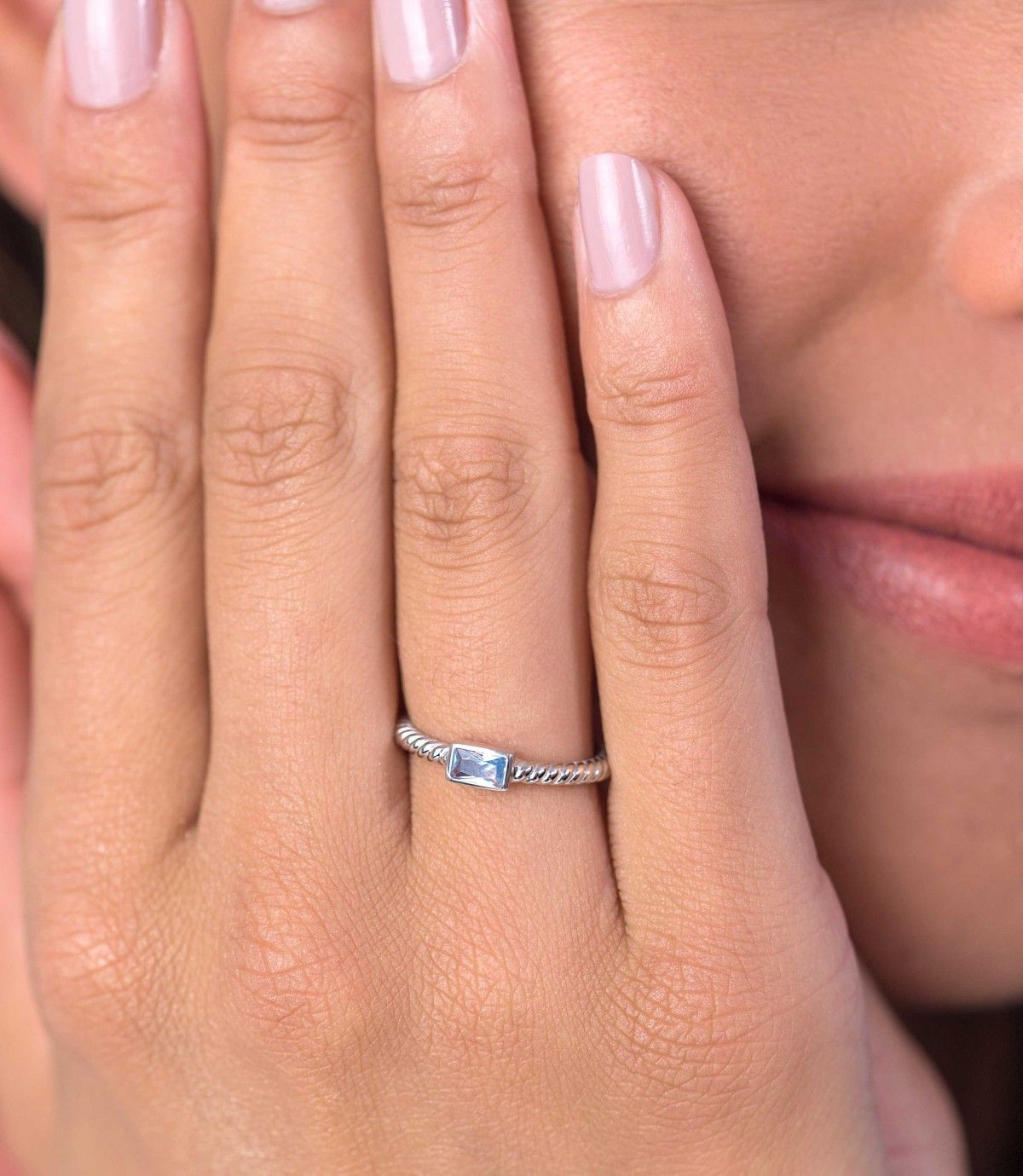 ZINZI Zilveren Ring blauw - ZIR1901