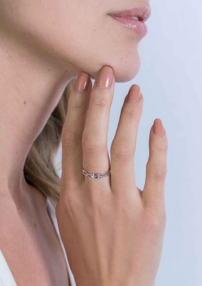 Zinzi zilveren ring met deels ovale schakels ZIR2115, exclusief en kwalitatief hoogwaardig. Ontdek nu!
