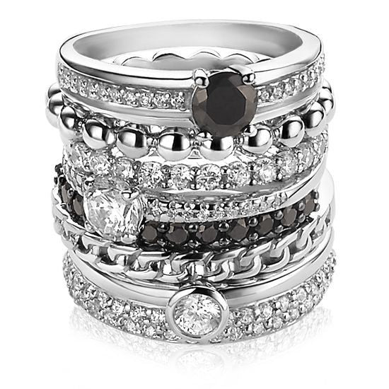 Zinzi zilveren ring zwart ZIR827Z, exclusief en kwalitatief hoogwaardig. Ontdek nu!