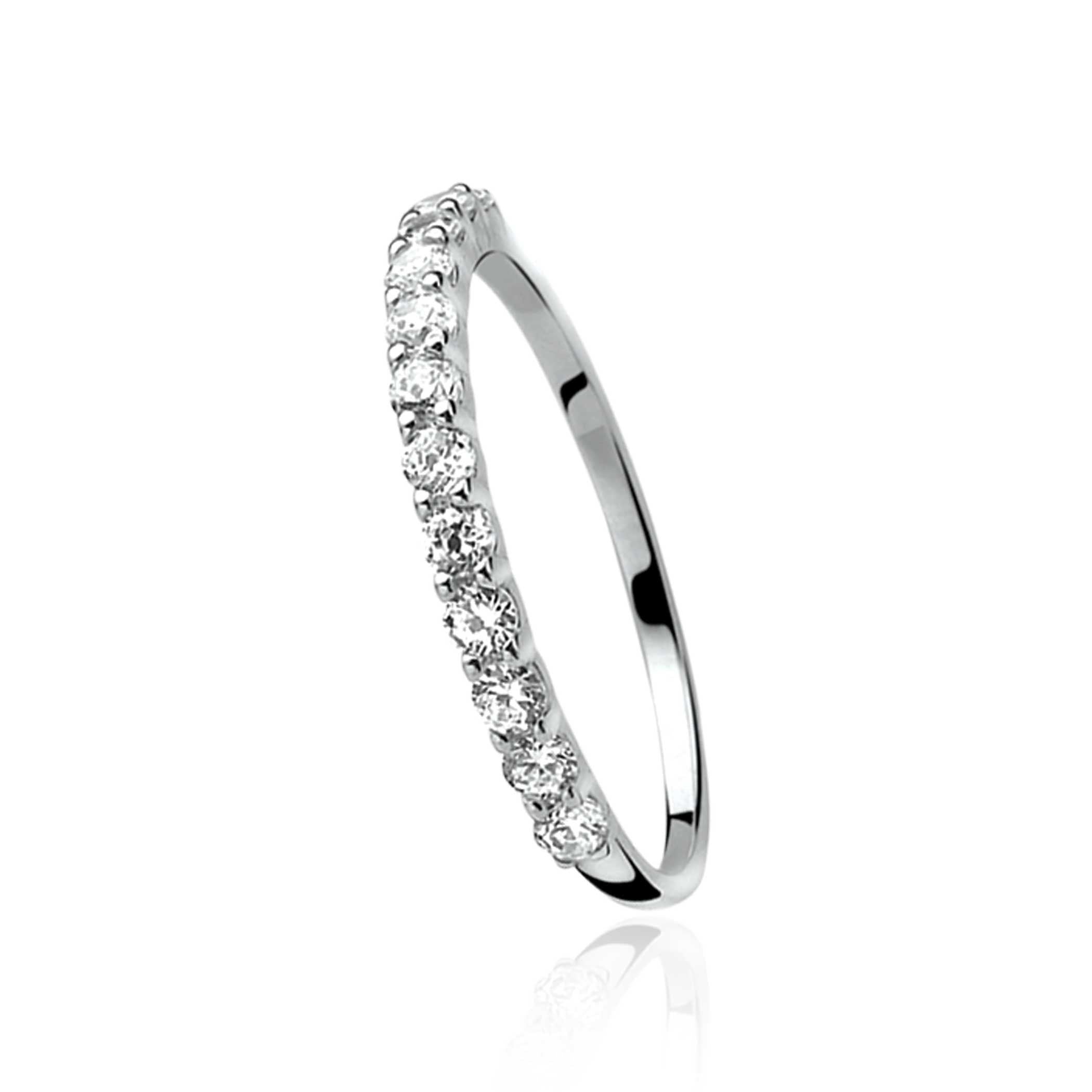 ZINZI Zilveren Ring wit - ZIR827