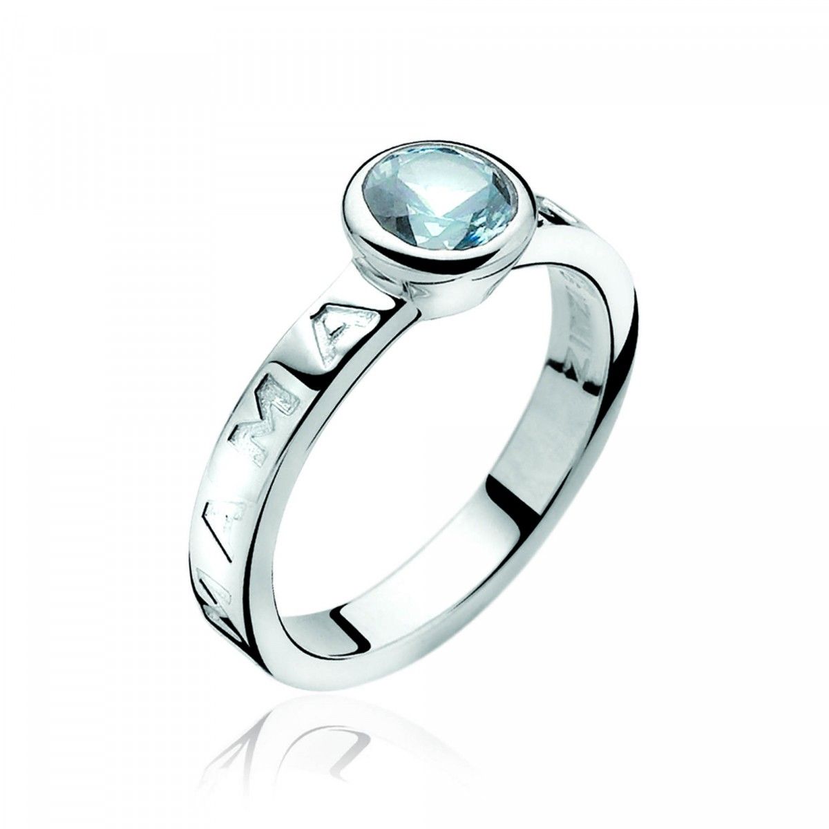 ZINZI Zilveren Ring met Witte Zirkonia - ZIR849B-56