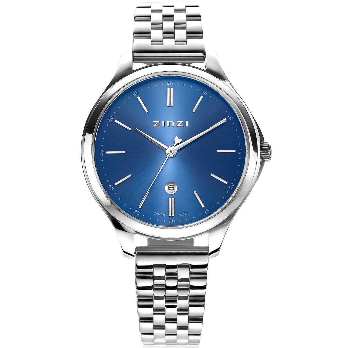 ZINZI Horloge 34mm blauw - ZIW1042