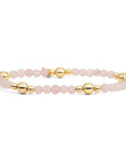 Sparkling Jewels - Armband: Rose Quartz Bold Mix - Gold BLK01G-G13, exclusief en kwalitatief hoogwaardig. Ontdek nu!