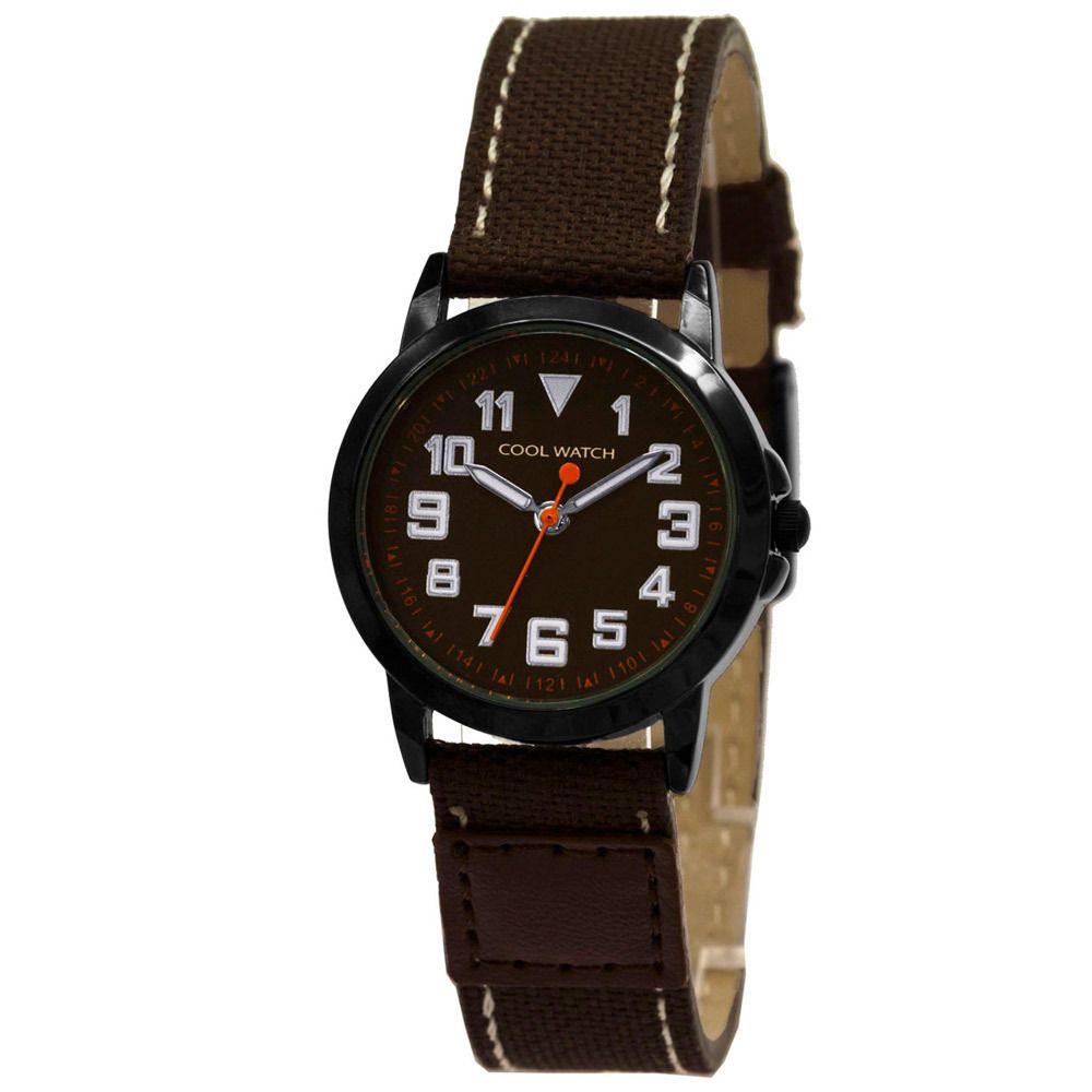 Prisma CW.247 Jort Canvas Bruin Kinderhorloge