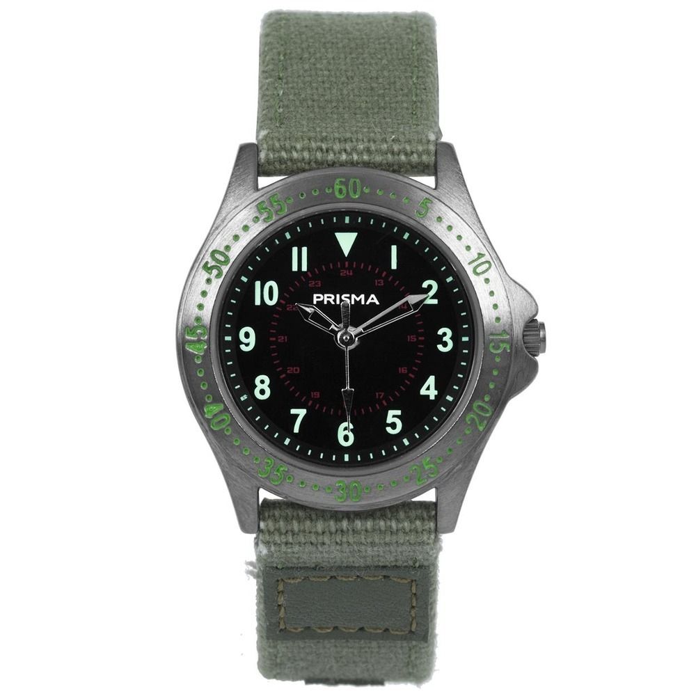 Prisma CW.255 Bolk Canvas Groen 31,5mm Kinderhorloge