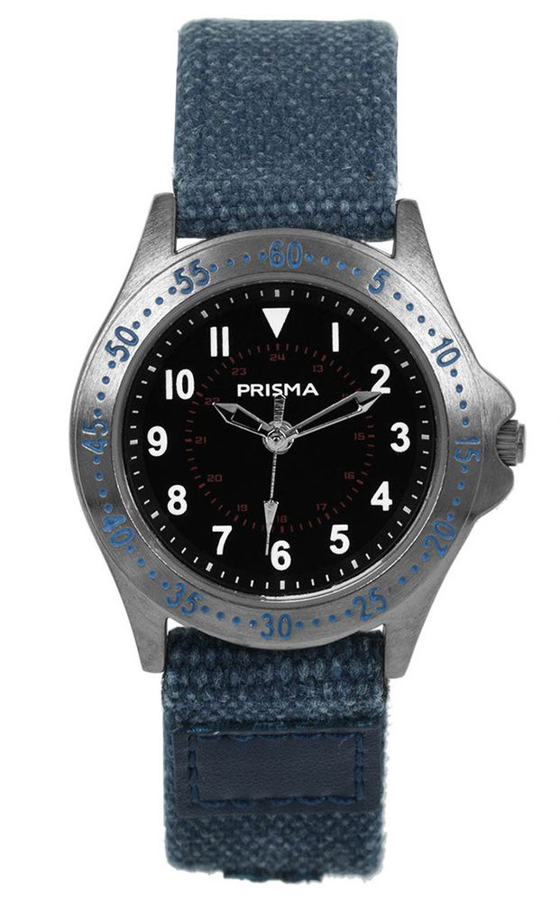 Prisma CW.258 Bolk Canvas Blauw 31,5mm Kinderhorloge