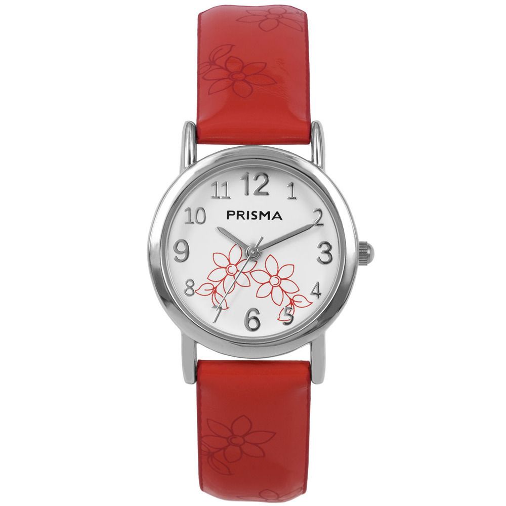 Prisma CW.362 Lili Leer Rood 26mm Kinderhorloge