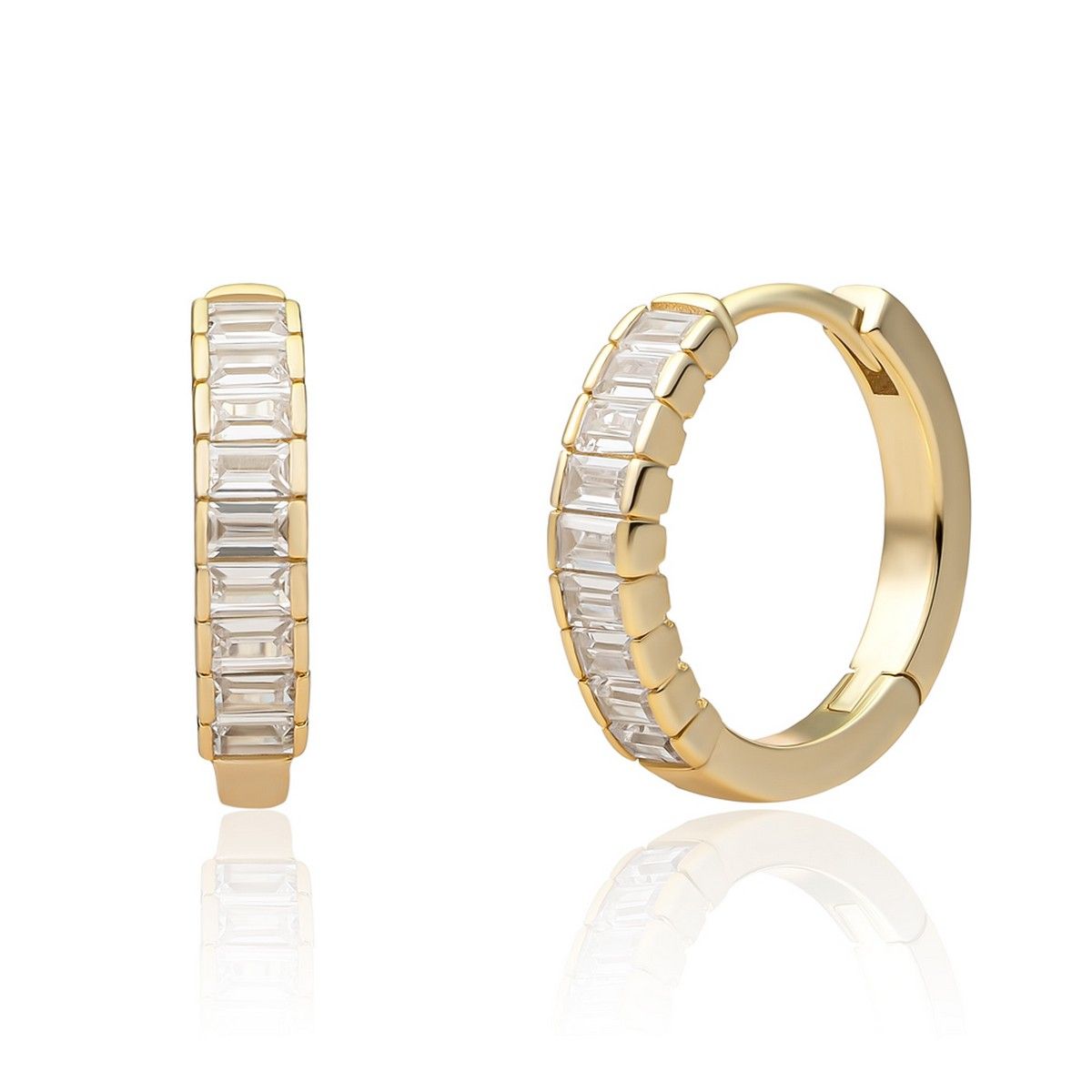 Sparkling Jewels Oorbellen Zirkonia EAG23 Goudkleurig