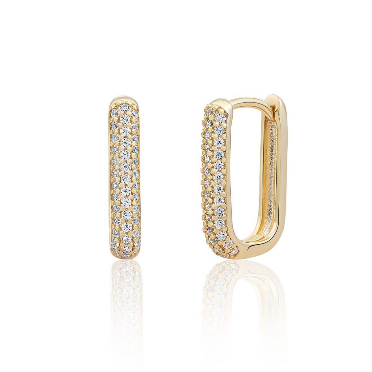 Sparkling Jewels Oorbellen Zirkonia EAG24 Goudkleurig