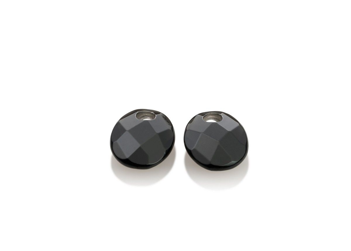 Sparkling Jewels Oorstenen Small Oval Onyx EAGEM07-SO