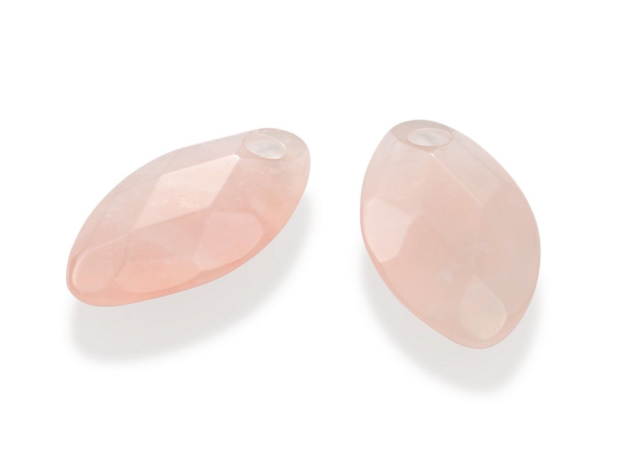 Sparkling Jewels Oorstenen Leaf Rozenkwarts EAGEM13-FCLF-S