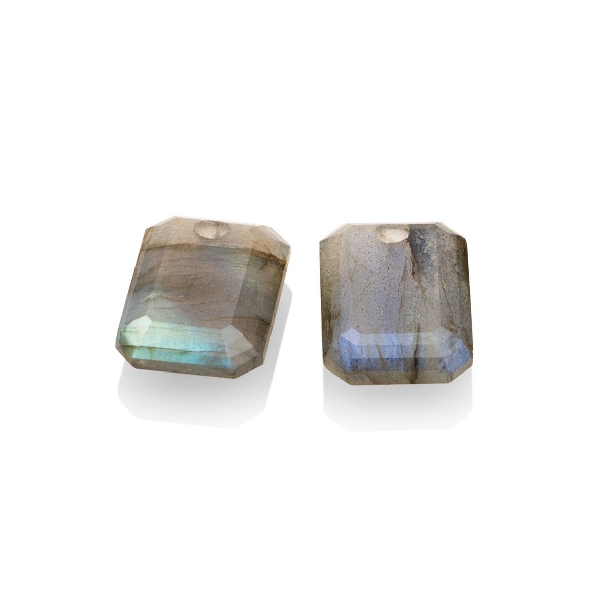 Sparkling Jewels Oorstenen Emerald Cut Labradoriet EAGEM18-EC