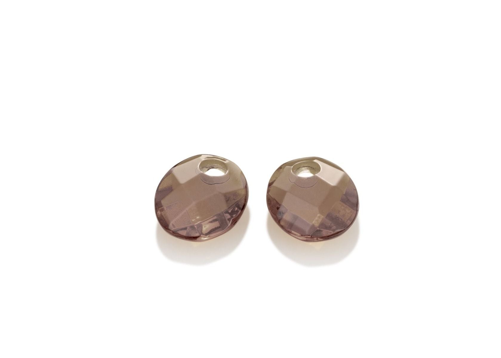 Sparkling Jewels Oorstenen Small Oval - Facet Rookkwarts EAGEM23-SO