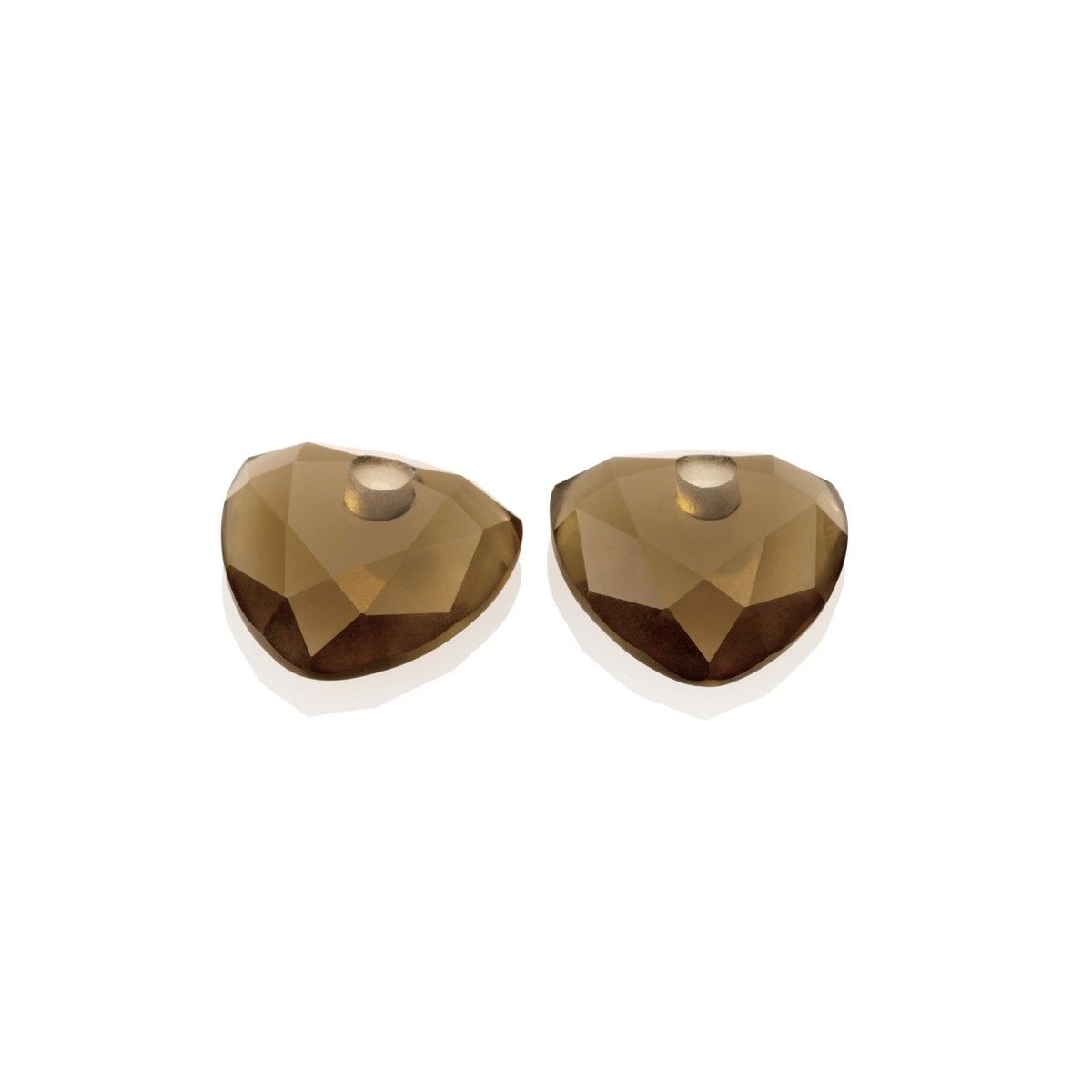 Sparkling Jewels Oorstenen Trillion Cut Rookkwarts EAGEM23-TRI