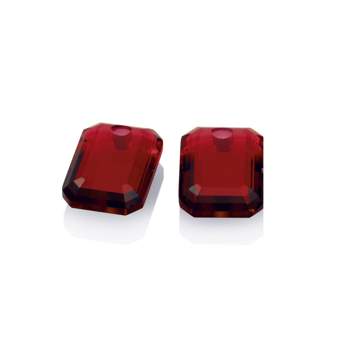 Sparkling Jewels Oorstenen Emerald Cut Robijnkwarts EAGEM50-EC