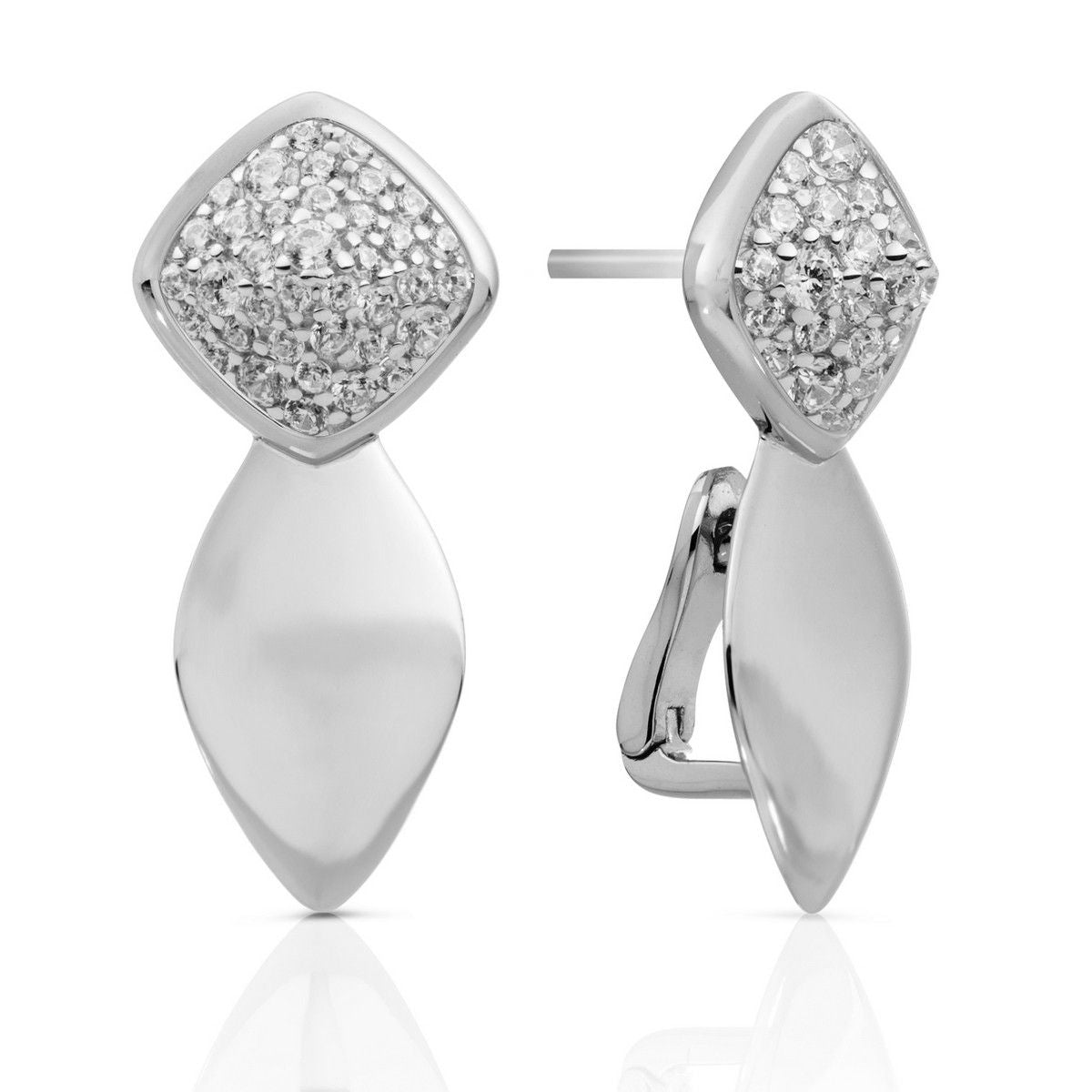 Sparkling Jewels Oorbellen Zirkonia EAS05-CZ Zilverkleurig