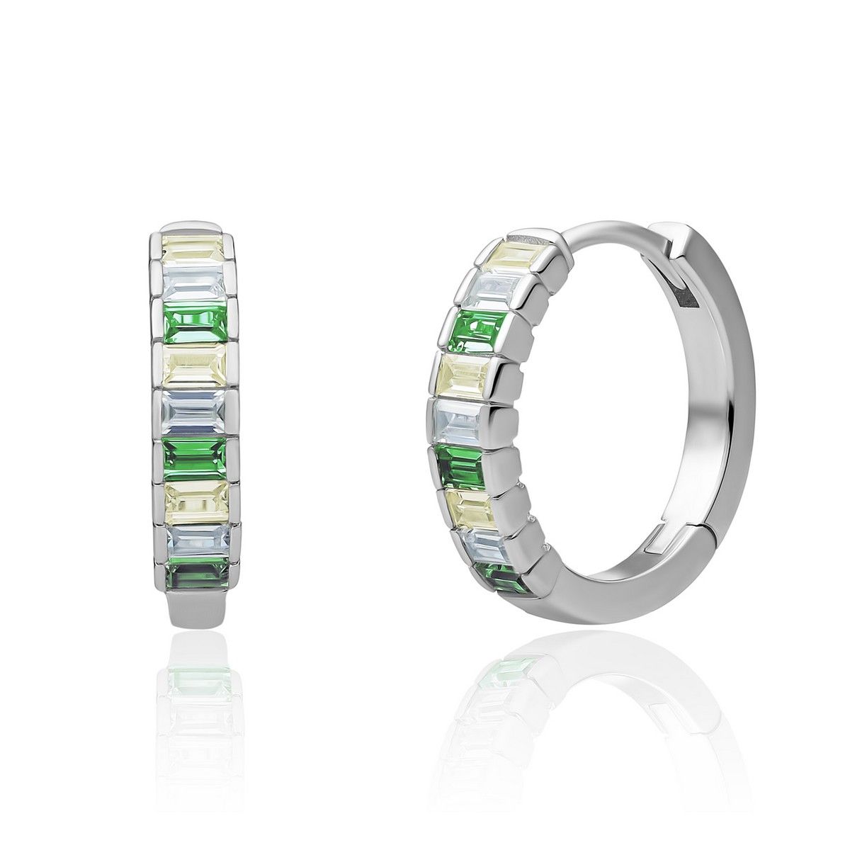 Sparkling Jewels Oorbellen Zirkonia EAS23 Zilverkleurig