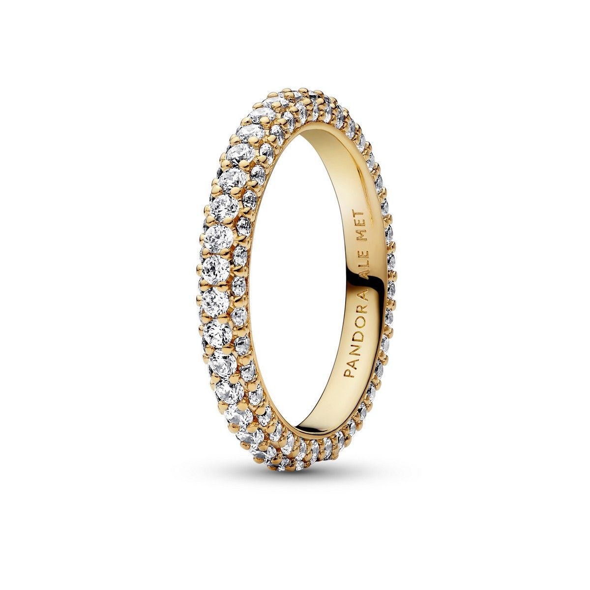 Pandora Timeless enkele rij pavé ring goudverguld - 162627C01