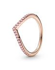Pandora Timeless Sprankelend Roze Wishbone Ring 186316C02, exclusief en kwalitatief hoogwaardig. Ontdek nu!
