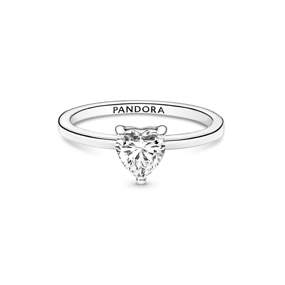 Pandora Sparkling Heart Solitaire Ring zilver - 191165C01