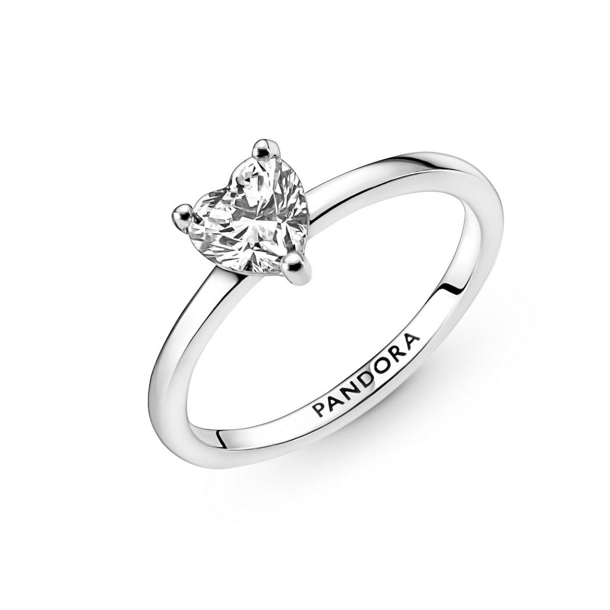 Pandora Sparkling Heart Solitaire Ring zilver - 191165C01