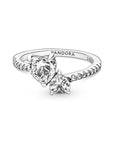 Pandora Double Heart Sparkling Ring 191198C01, exclusief en kwalitatief hoogwaardig. Ontdek nu!