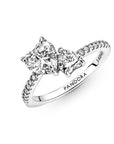 Pandora Double Heart Sparkling Ring 191198C01, exclusief en kwalitatief hoogwaardig. Ontdek nu!