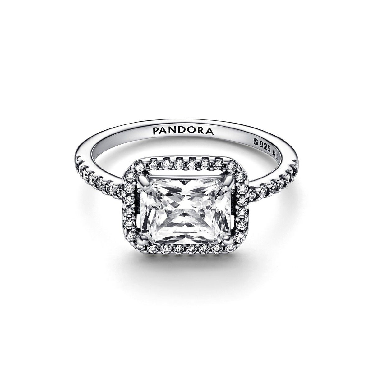 Pandora Rectangular Sparkling Halo Ring 192391C01, exclusief en kwalitatief hoogwaardig. Ontdek nu!