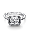 Pandora Rectangular Sparkling Halo Ring 192391C01, exclusief en kwalitatief hoogwaardig. Ontdek nu!
