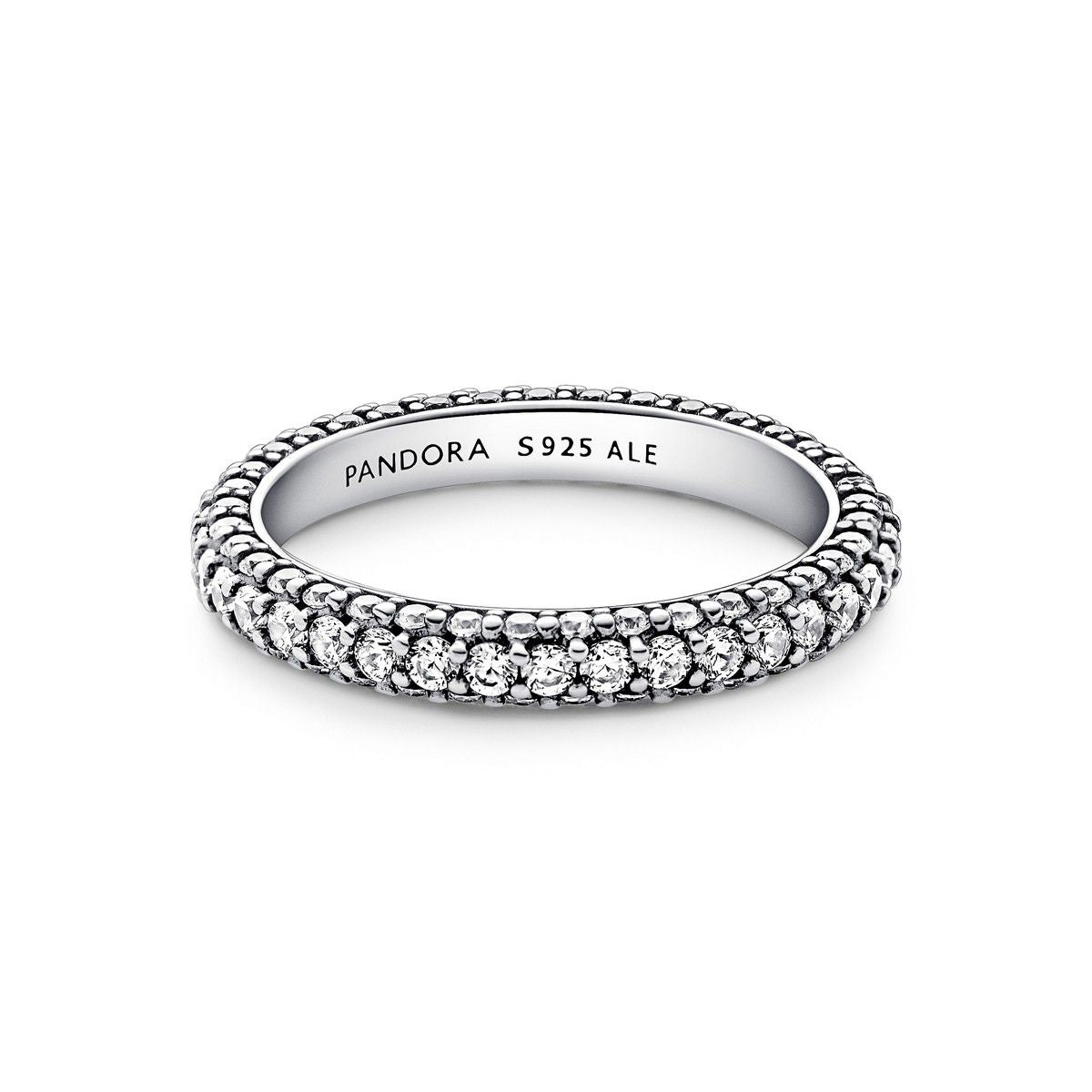 Pandora Timeless enkele rij pavé ring zilver - 192627C01