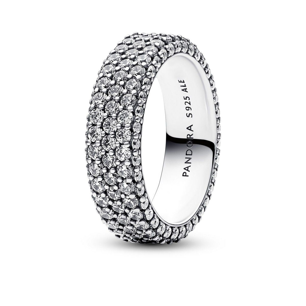 Pandora Timeless driedubbele rij pavé ring zilver - 192634C01