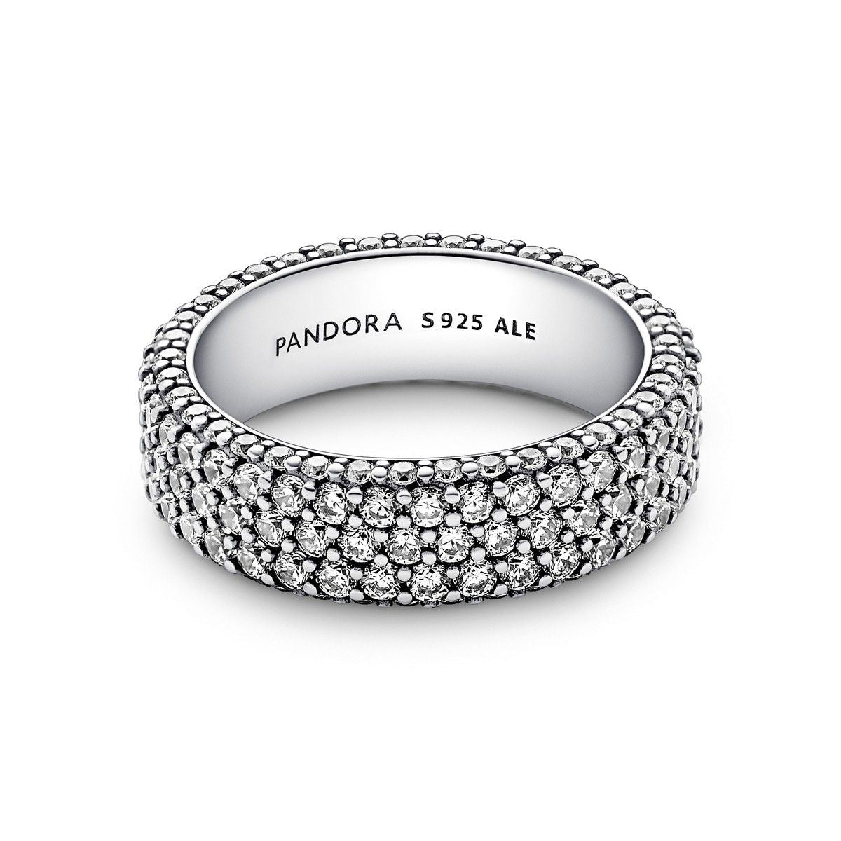 Pandora Timeless driedubbele rij pavé ring zilver - 192634C01