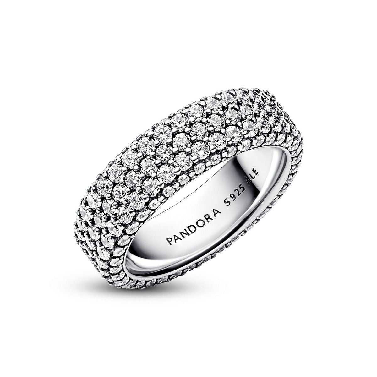 Pandora Timeless driedubbele rij pavé ring zilver - 192634C01